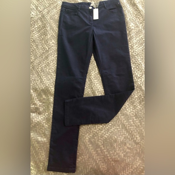 French Designer Jacadi Paris Jeans 5 Pocket , Crushed Nap Dark Navy - Picture 1 of 8